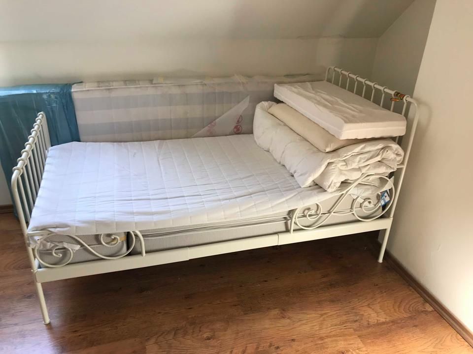 Łóżko Ikea minnen z materacem