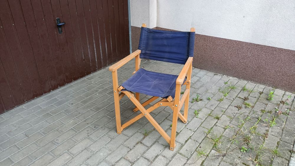 Drewniane Krzesło Reżyserskie Składane ING Fotel Reżysera
