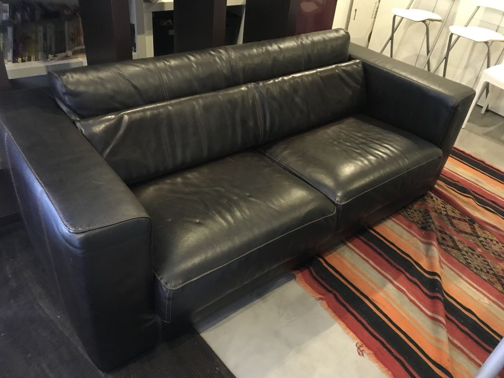 Sofa em pele de 3 lugares