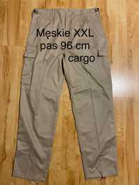 XXL męskie spodnie beżowe cargo Vintage jak nowe