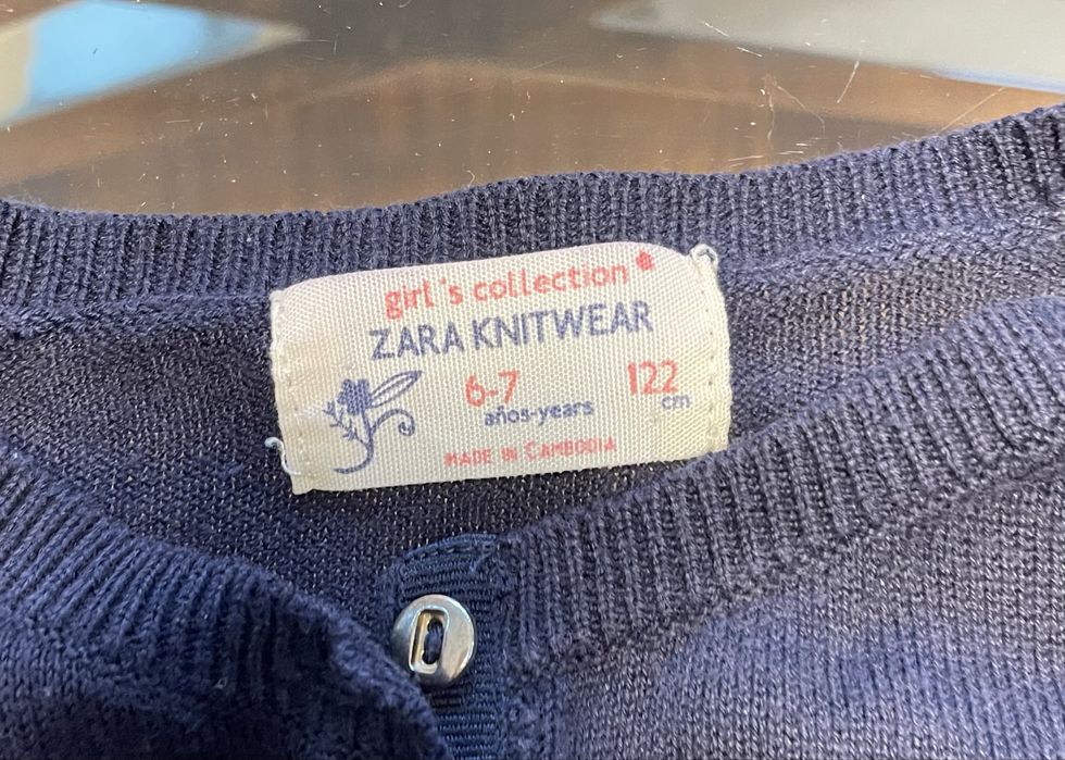 Używane granatowe bolerko dziewczęce Zara