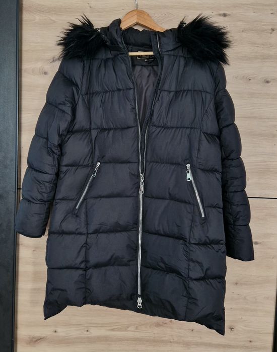Czarna kurtka zimowa 42 XL pikowana