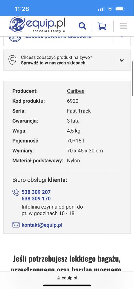 Plecak na kółkach Caribee Fast Track 85, 70 l