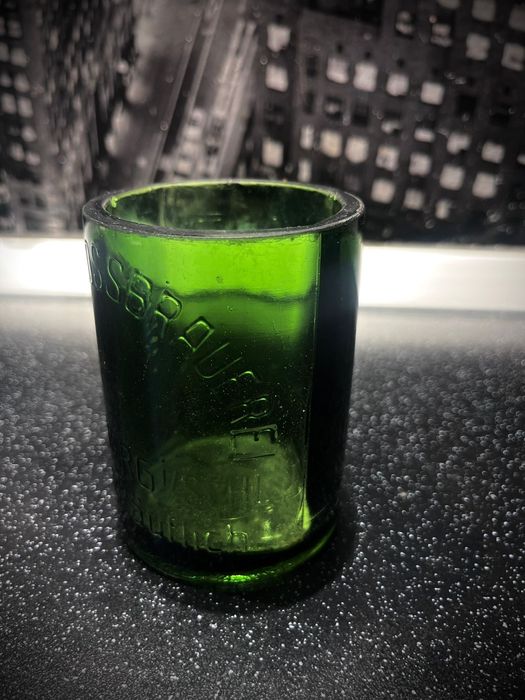 Stara szklanka Grunberg, kubek Zielona Góra