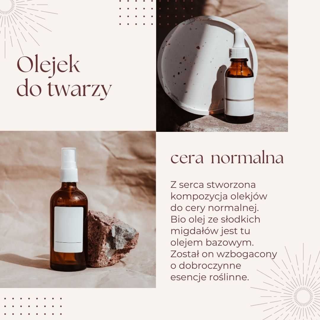 Naturalny olejek do twarzy - cera normalna, MIMI kosmetyki handmade