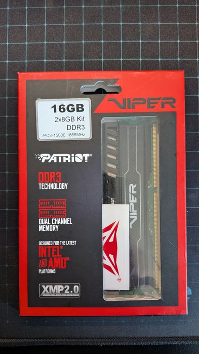 RAM 16GB 2x8 DDR3 Viper Patriot