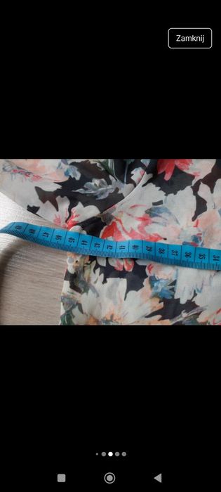 Pull&bear bluzka damska 36 S na zamek w kwiaty mgiełka koszula damska