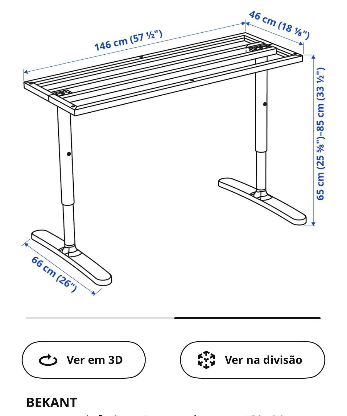 Secretária IKEA modelo BEKANT