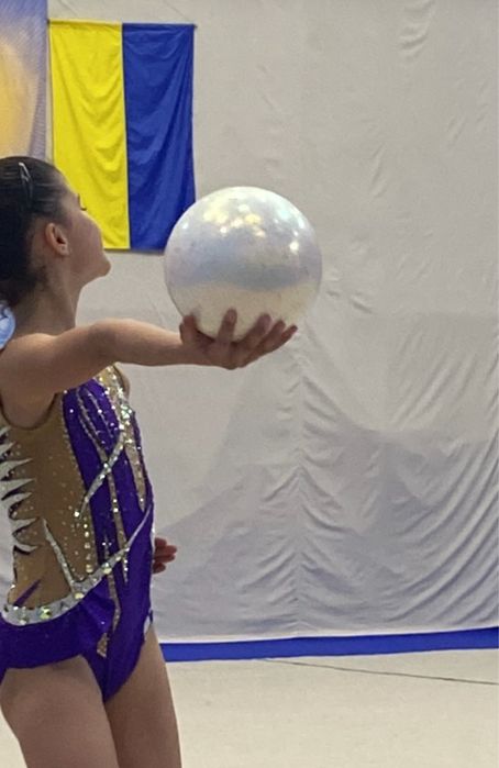 Мяч для гимнастики generation glitter pastorelli, 18 см (bianca)