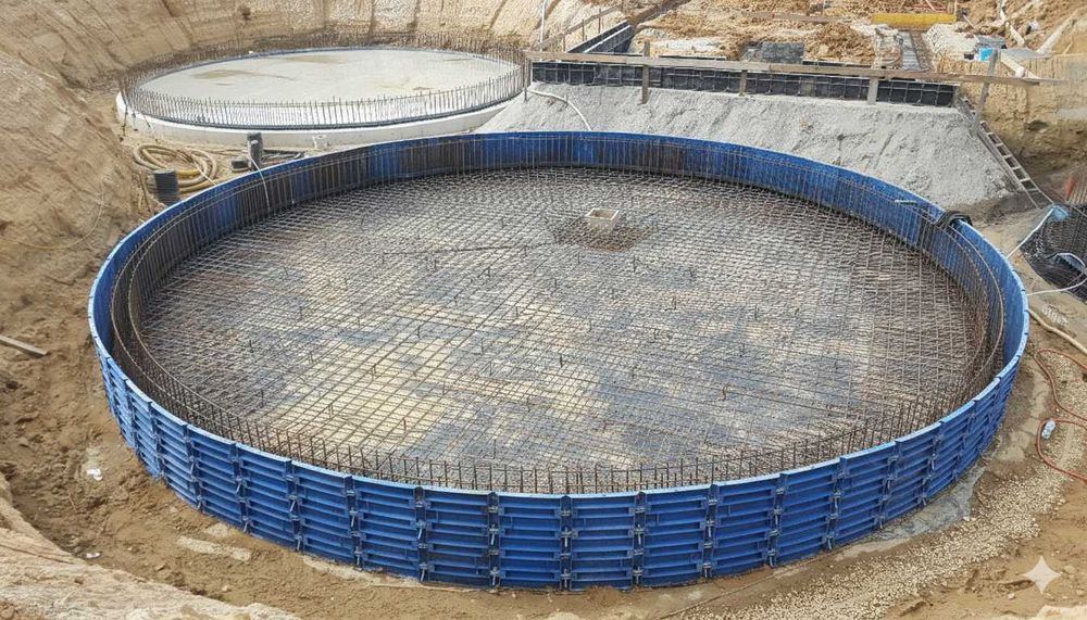 Szalunek do fundamentów okrągłych, płyt fundamentowych, silosów