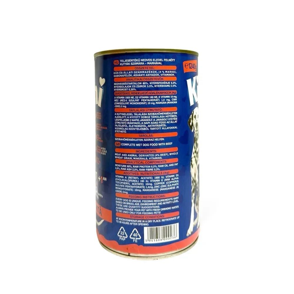Консерва для собак Kiani dog 1,240 г яловичина/курка