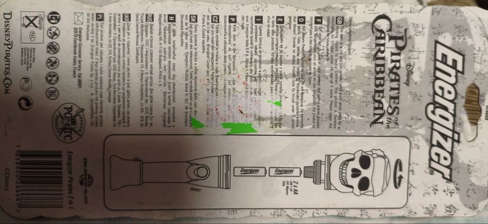 Ліхтар Energizer  з тематикою Disney «Pirates of the Caribbean»