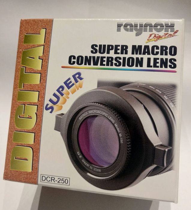 Macro converter Reynox
Super Makro Conversion Lens
model DCR-250
Marka