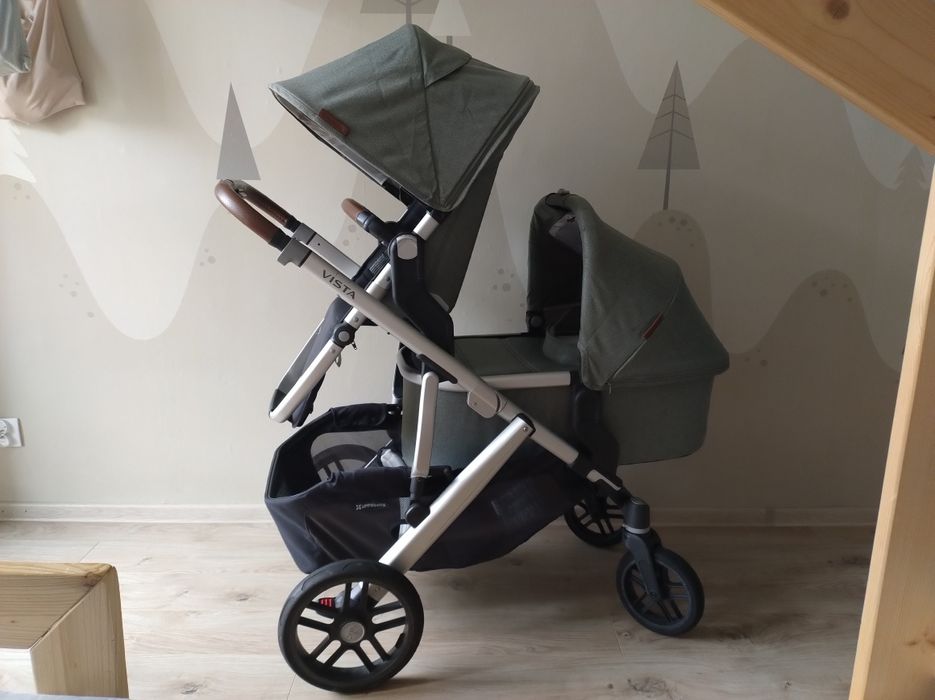 Wózek Uppababy Vista V2 emmet rok po roku, bliźniaki, rodzeństwo
