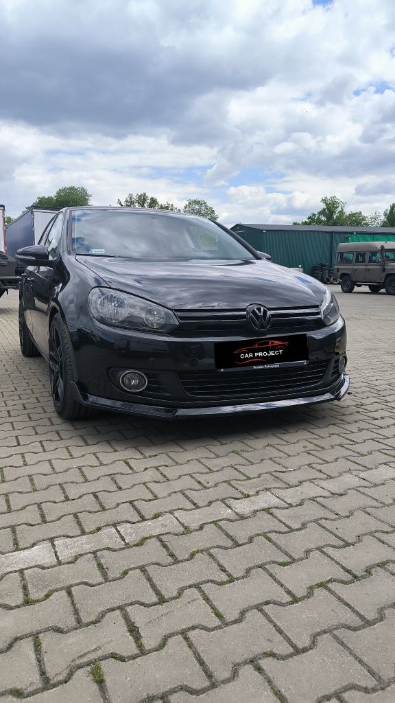 VW Golf 6 Standard Przednia Dokładka Zderzaka Splitter Spoiler Czarny