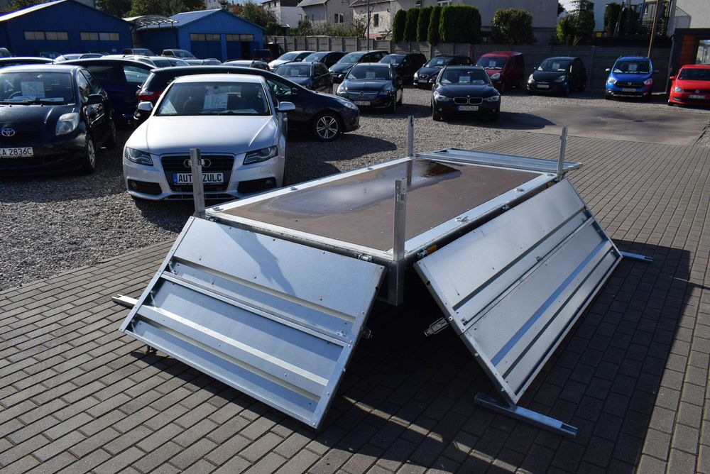 Przyczepa Neptun 263x145x40 + Drugie Burty, Dwuosiowa Platforma, Kat.B