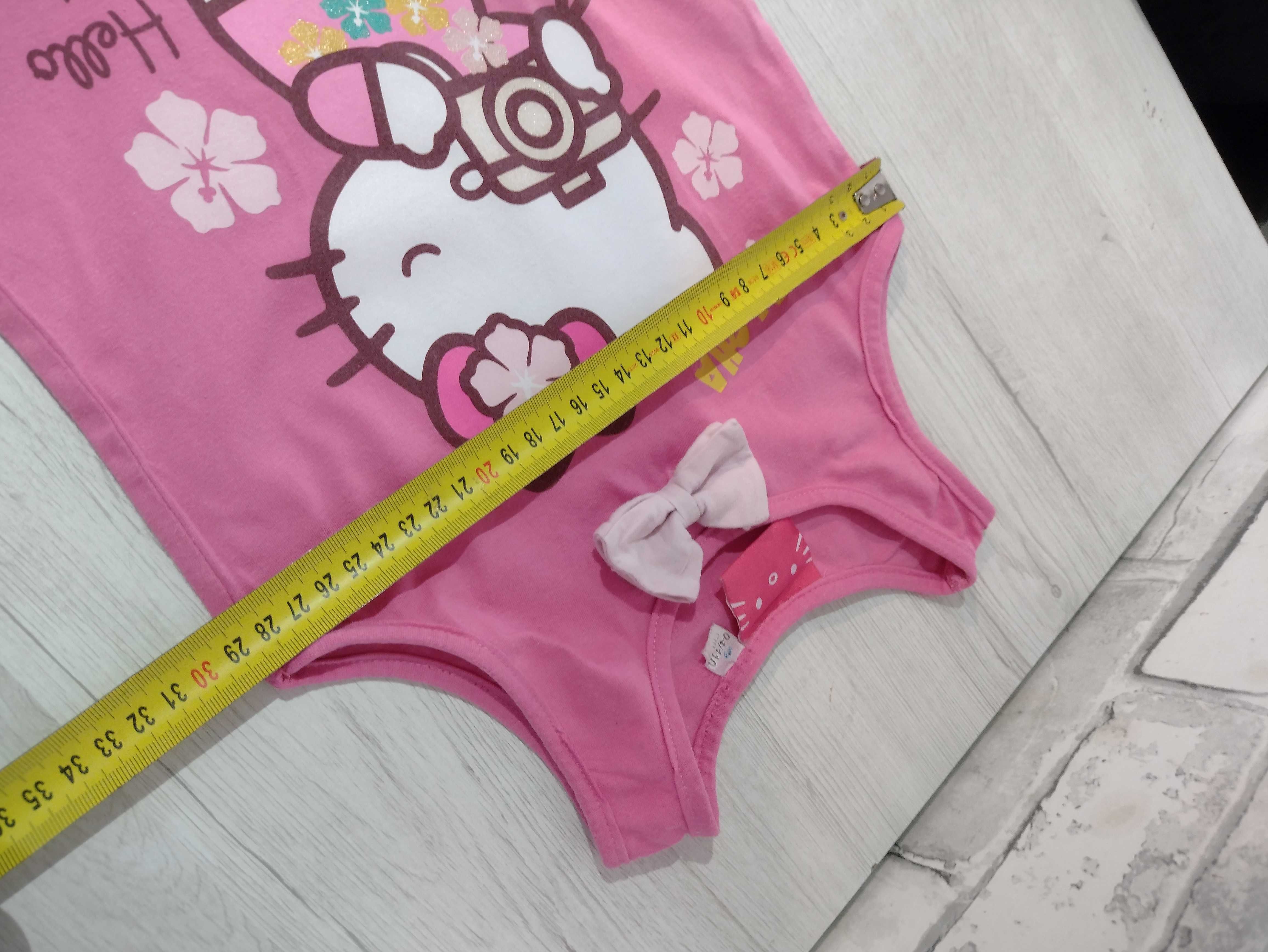 Hello kitty różowa 110 sukienka z kotkiem kotek kot bez rękawów kotem