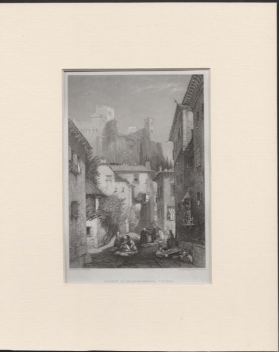 LEIRIA, Rua da Misericórdia - gravura antiga