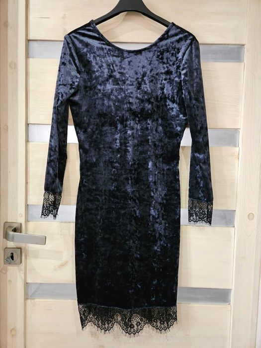 sukienka welur koronka S 36