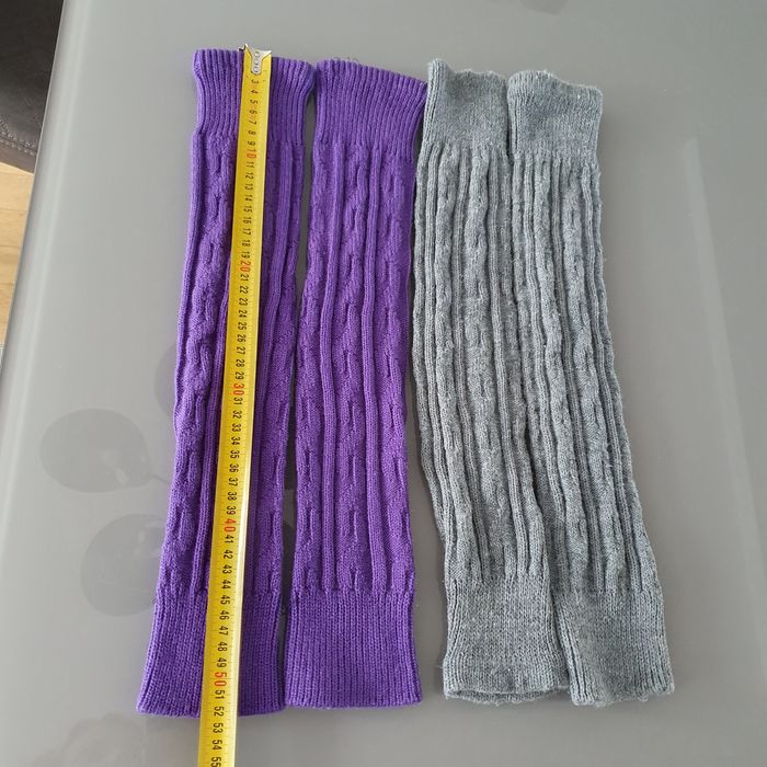 Getry z dzianiny w prążki i wzorki 2-pak, H&M