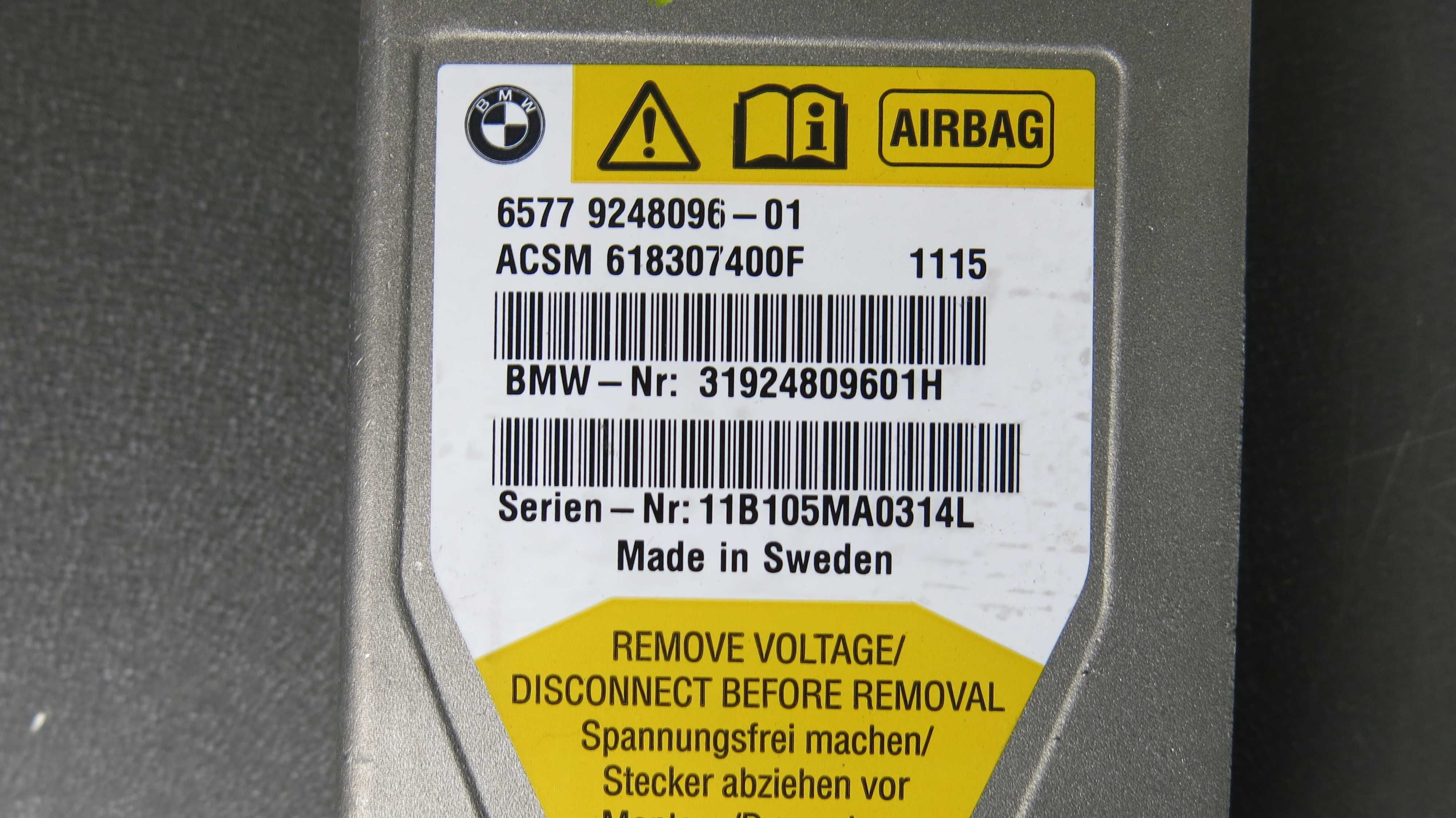 BMW 5 F10 F11 moduł sensor AIRBAG