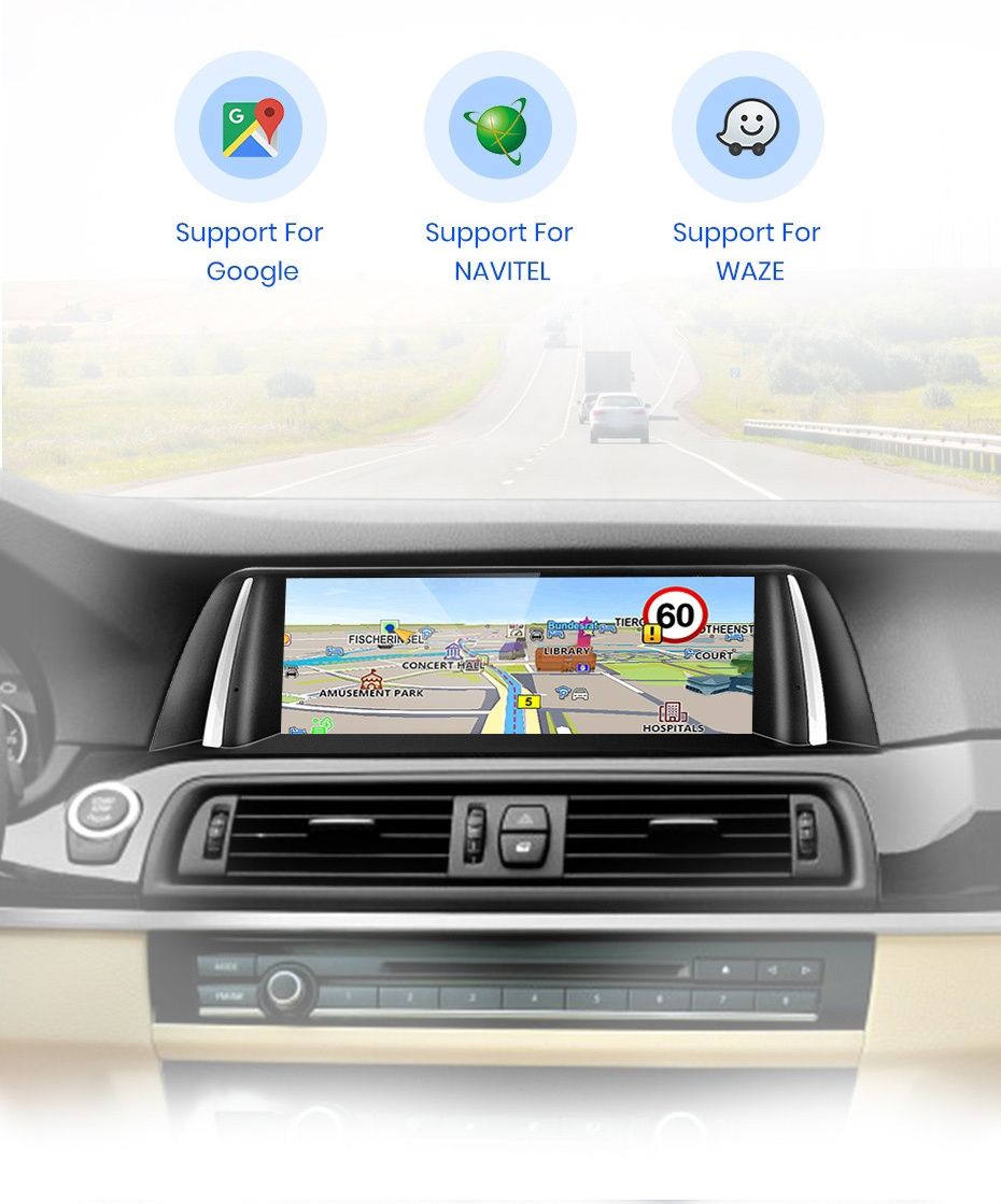 Rádio android 10,25" BMW série 5 F10/11 CARPLAY WIFI 4G 6/128GB 8-CORE