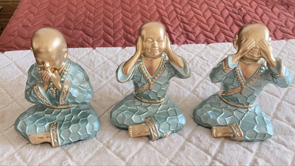 Budas três surdo, mudo e cego - novos