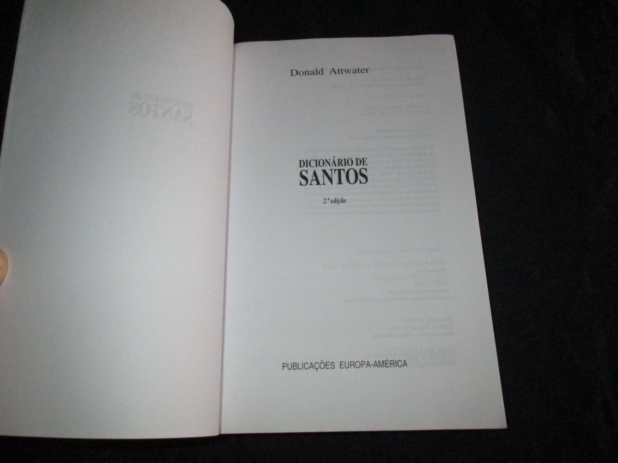 Livro Dicionário de Santos Donald Attwater
