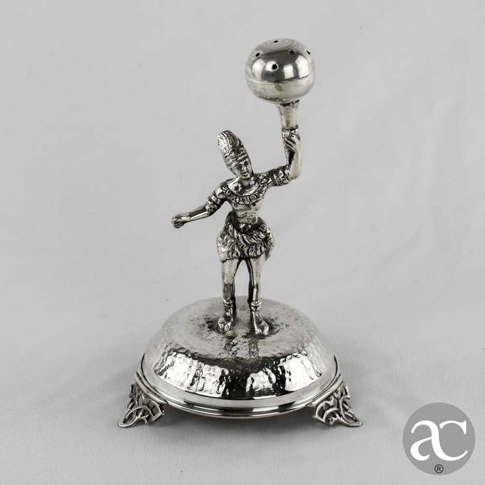 Paliteiro em prata portuguesa Javali