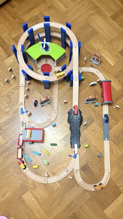 Деревяна дорога Дитяча іграшкова залізниця з дерева