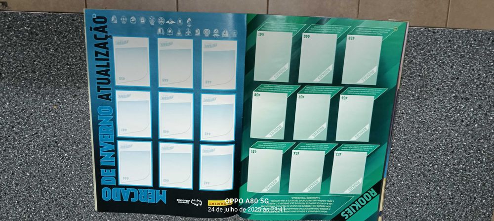 Caderneta Panini completa (cromos para colar)