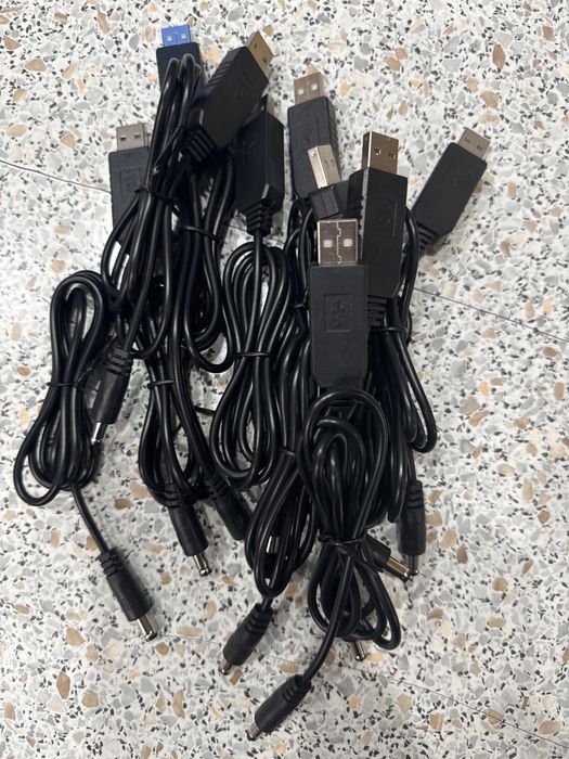 Кабель для живлення роутера від павербанка 5V USB to 12V DC 5.5x2.1