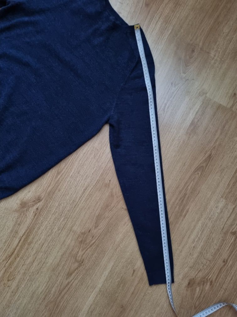 Elegancki męski  sweter w kolorze  ciemnego jeans. Marki      Next