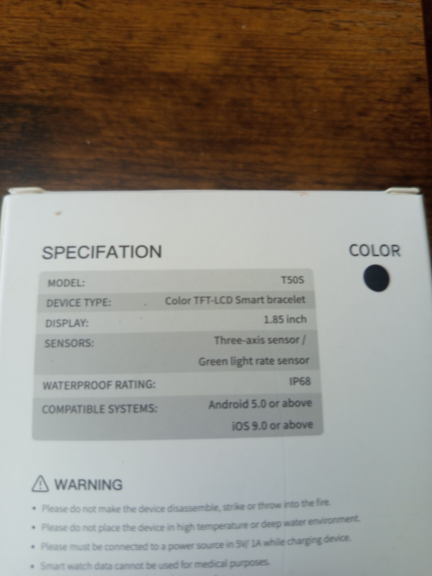 Smartwatch T50S czarny