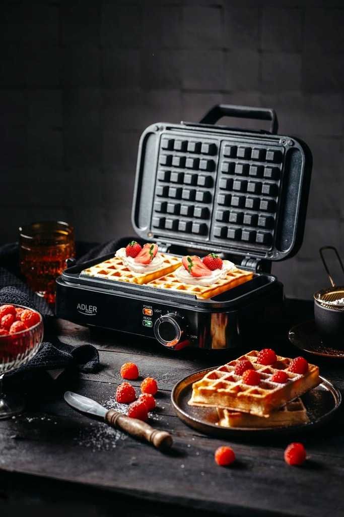 Gofrownica 2000W XXL na 2 duże gofry REGULACJA temperatury NON-STICK