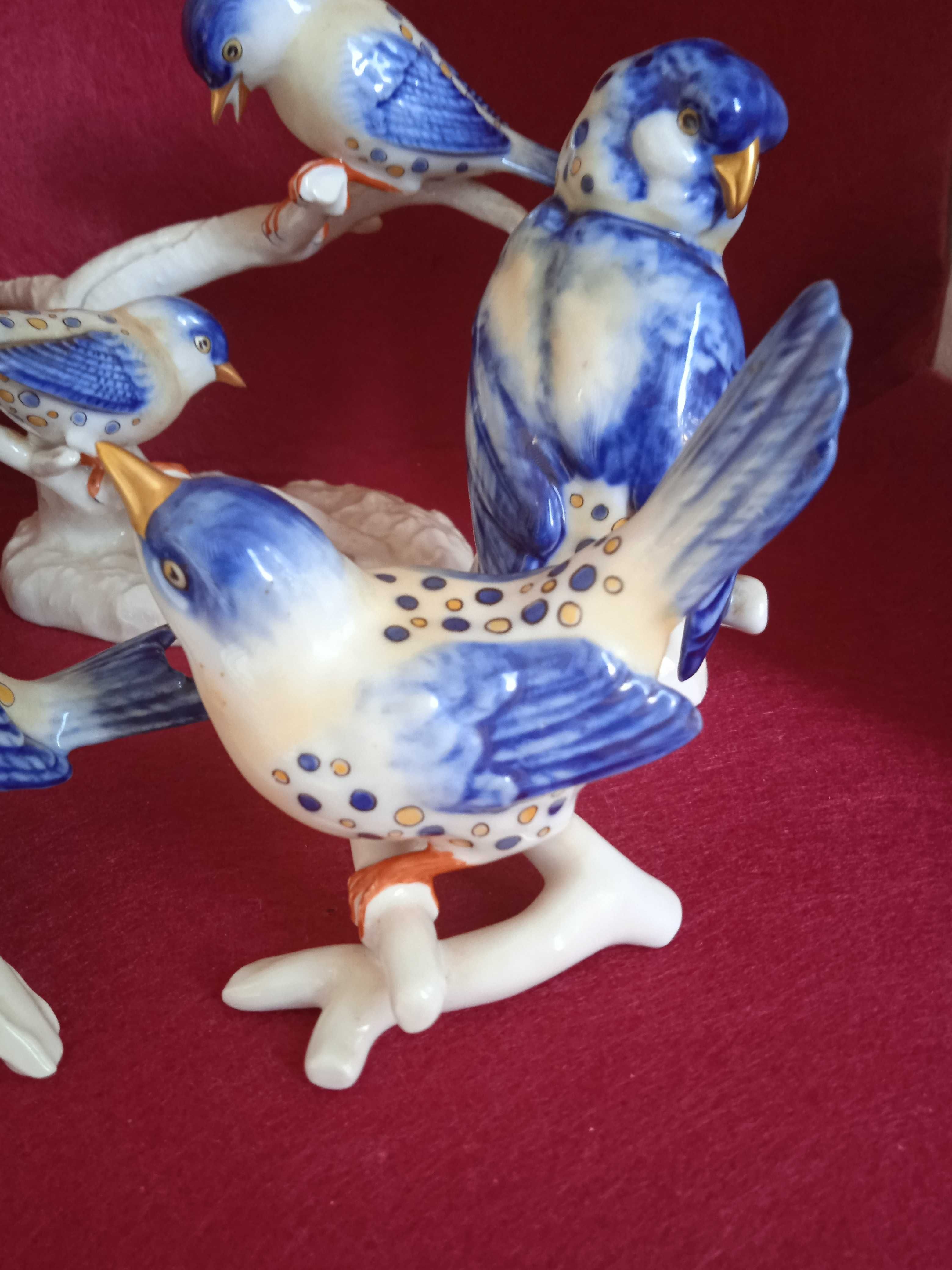 Lote de pássaros vintage em porcelana Vista Alegre