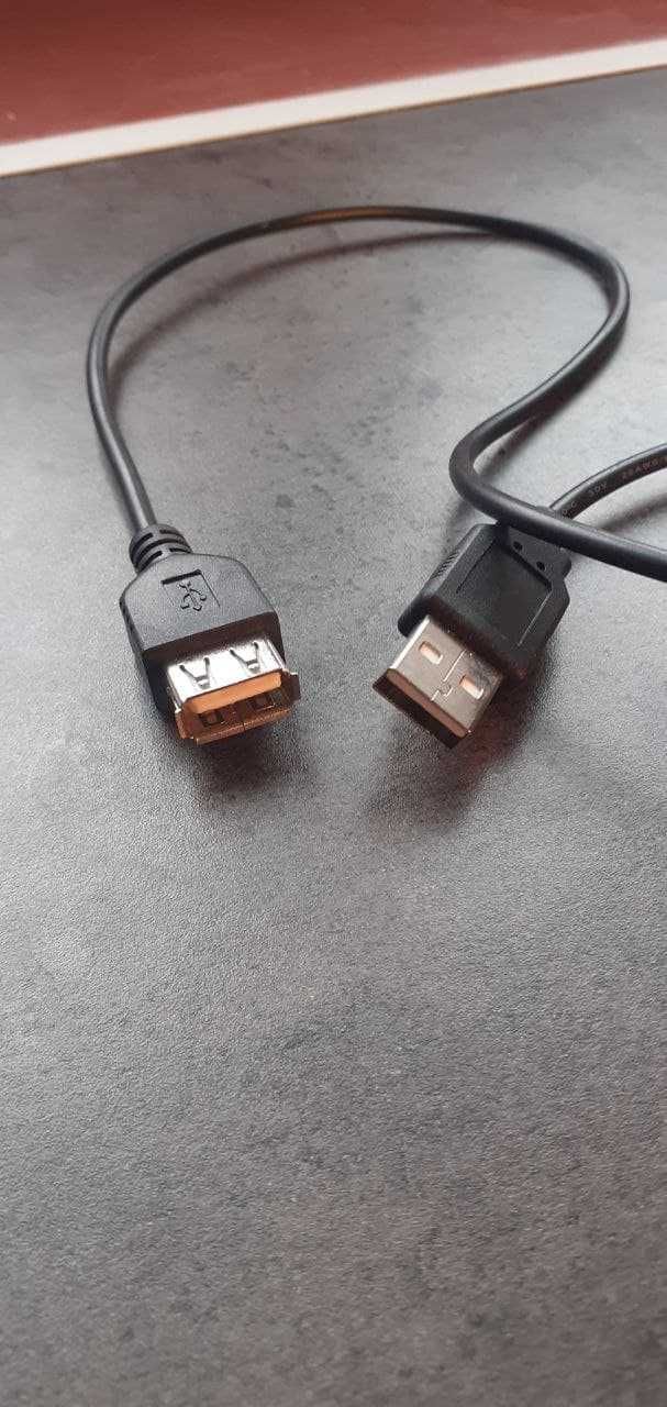 Kabel USB męski - żeński. Przejściówka