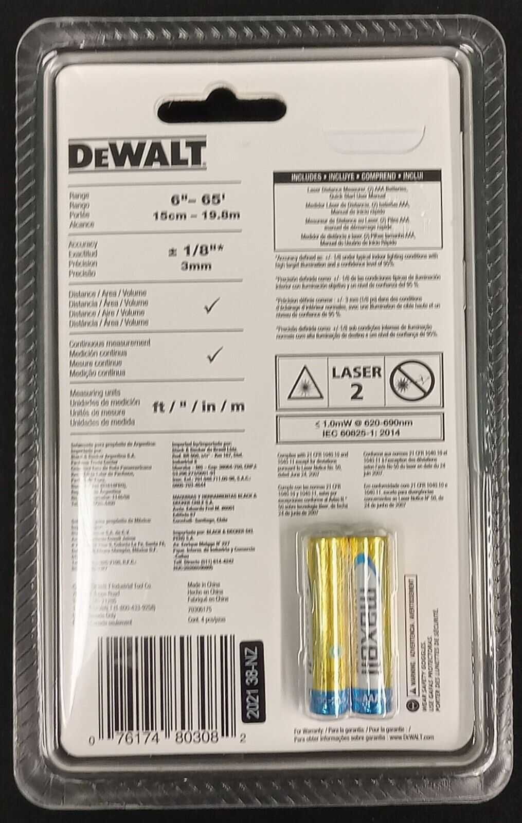 Лазерный дальномер рулетка DeWALT DW065E