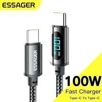 Essager 100W USB type-c USB type-c с дисплеем длина 2м 100В