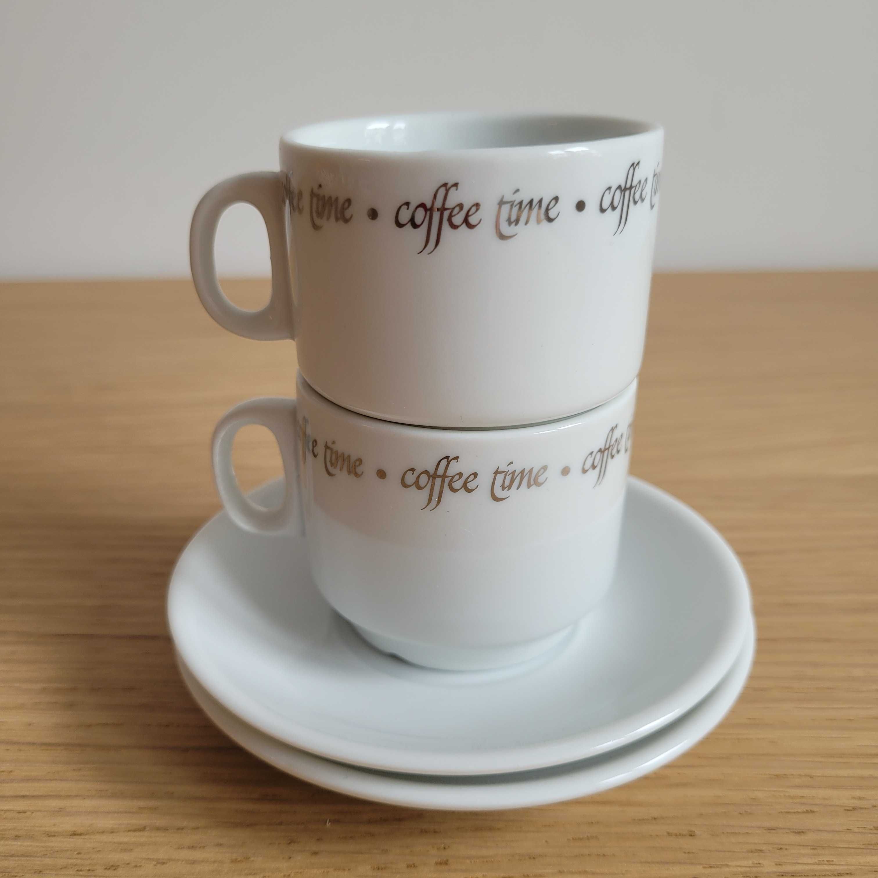 Komplet 2 szt. filiżanki ze spodkami do espresso, mokki
