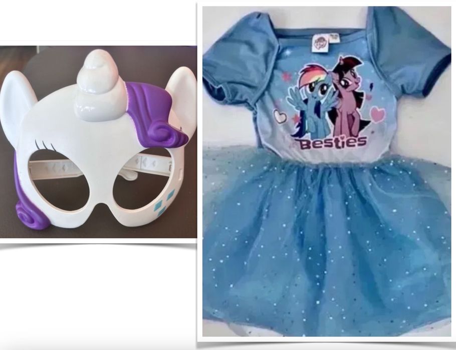 Sukienka balowa My Little Pony TIUL, BROKAT I MASKA 92/98