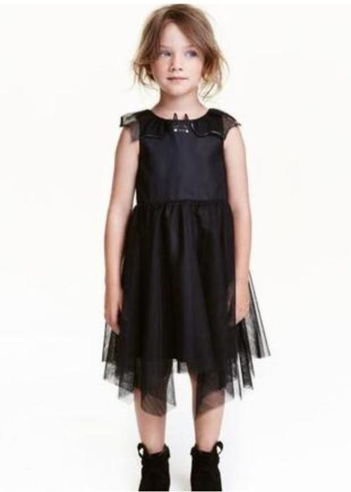 Чорнн сукня святкова H&M в стилі Венздей, Хелоуін, 8-9р 128-134