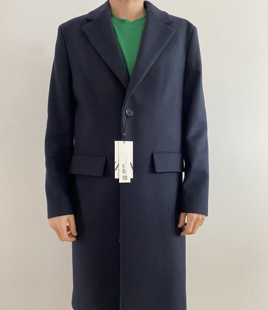 Długi płaszcz Zara 80% wełna rozmiar M MEX 40