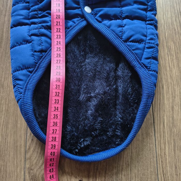 Kurtka pikowana ubranie dla psa niebieska