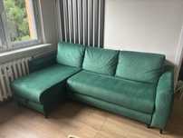 Kanapa narożnik 230 cm butelkowa zieleń