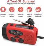 Przenośne radio solarne na akumulator i korbkę + powerbank np. na ryby