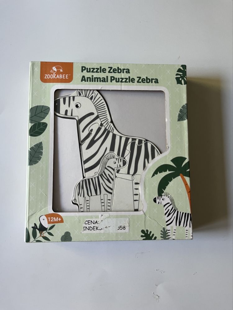 Smiki, Zebra, puzzle drewniane, 5 elementów