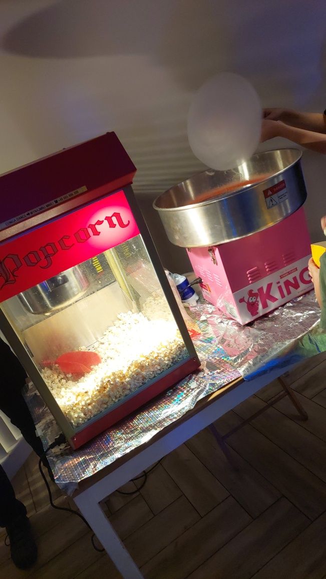 Maszyna do popcornu, maszyna do waty cukrowej dmuchańce piana party