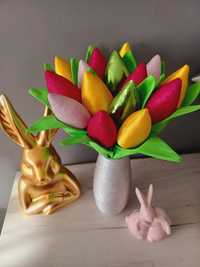 Tulipany kwiaty wielkanoc wiosenne błyszczące dzień mamy dekoracja