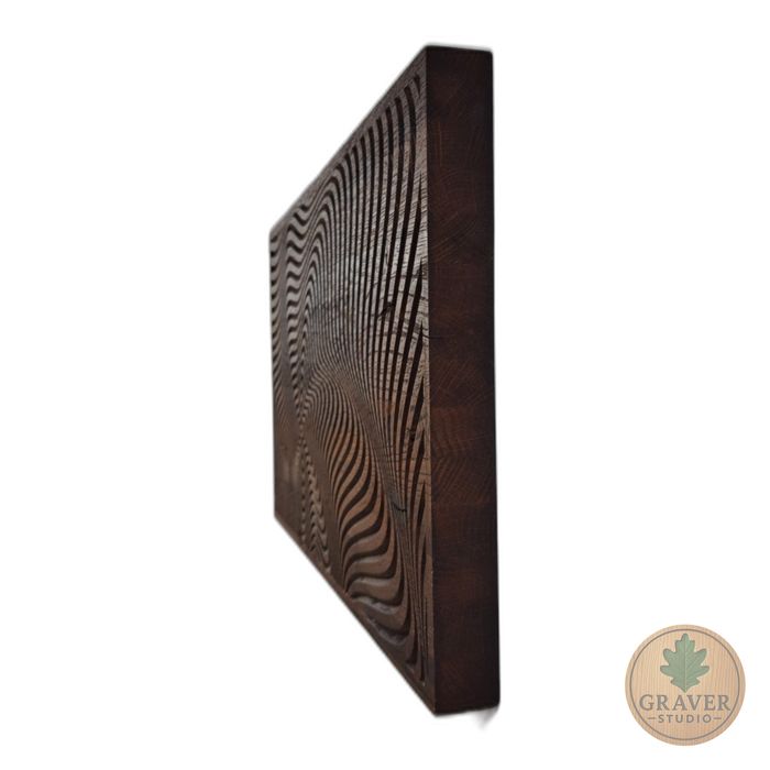 Płaskorzeźba w drewnie dębowym - dekoracja na ścianę